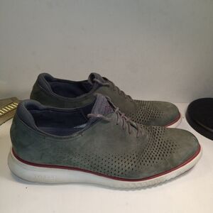 Cole Haan 2.Zerogrand Gray Laser Wingtip Oxfords Shoes Men's sz 13M (C26036).